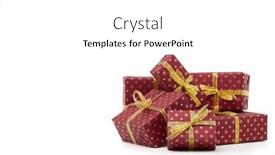  Presentation with gift ribbon - Presentation theme consisting of copy space christmas new year background and a white colored foreground