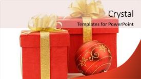  Presentation with boxes - Audience pleasing slide deck consisting of red gift boxes with polished backdrop and a lemonade colored foreground