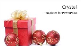  Presentation with eye ball dilated gif - Presentation theme featuring red gift boxes with polished background and a white colored foreground