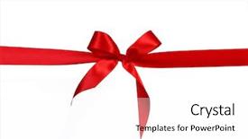  Presentation with red bow - Presentation consisting of red gift ribbon bow background and a pink colored foreground