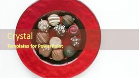  Presentation with glass - Presentation enhanced with red-glass-plate-of-assorted background and a  colored foreground