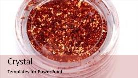  Presentation with glitter - Presentation theme consisting of red glitter nail manicure on a white background background and a red colored foreground