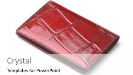  Presentation with leather - Presentation with red-glossy-leather-id-card background and a white colored foreground