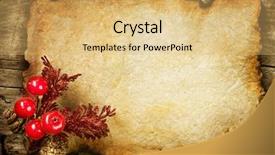  Presentation with christmas red - Theme enhanced with red gold background - christmas decorations on the old background and a yellow colored foreground