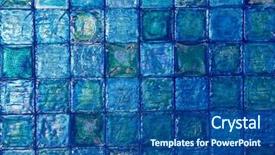  Presentation with tile - Beautiful theme featuring red gold blue - colorful tile background backdrop and a ocean colored foreground