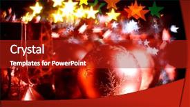  Presentation with baby shower gifts - Amazing PPT theme having red gold blue - holyday gifts backdrop and a  colored foreground