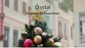  Presentation with beautiful reof christmas season - Cool new PPT theme with red gold fire - beautiful christmas tree backdrop and a mint green colored foreground