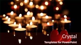  Presentation with wedding invitation card - Beautiful PPT theme featuring red gold fire - two decorative hearts and burning backdrop and a wine colored foreground