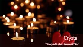  Presentation with wedding invitation card - Slide set with red gold fire - two decorative hearts and burning background and a wine colored foreground