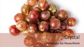  Presentation with gooseberry - Slide deck consisting of red gooseberry isolated on white background and a red colored foreground
