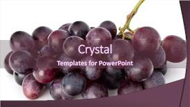  Presentation with grape - Cool new theme with red grape berry bunch isolated backdrop and a  colored foreground