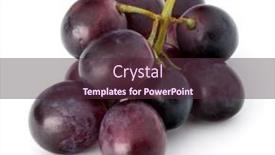  Presentation with grape - Cool new presentation theme with red-grape-berry-bunch-isolated backdrop and a  colored foreground