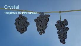  Presentation with blue food - Amazing presentation theme having red grape vitis vinifera fruit vegetarian food over blue sky backdrop and a ocean colored foreground