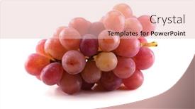  Presentation with stem - Presentation design with red-grapes-with-stem background and a lemonade colored foreground