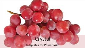  Presentation with grape - Presentation theme enhanced with red grapes background and a coral colored foreground