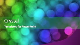  Presentation with abstract rainbow color prism - Audience pleasing presentation theme consisting of red green blue - rainbow abstract lights unfocused light backdrop and a shamrock green colored foreground