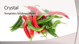  Presentation with red chilli - Colorful PPT layouts enhanced with vintage old radio backdrop and a light gray colored foreground