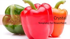  Presentation with octopus on isolated white - PPT theme with red green yellow - sweet bell pepper isolated background and a red colored foreground