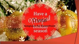  Presentation with white snow - Audience pleasing slides consisting of red greetings card against different backdrop and a red colored foreground