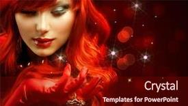  Presentation with black magic - Presentation enhanced with red hair fashion girl portrait background and a wine colored foreground