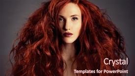  Presentation with mens fashion portrait - Slides having red hair fashion girl portrait background and a wine colored foreground