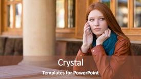  Presentation with beautiful young woman getting face - Amazing PPT theme having red hair girl - beautiful pensive redhead young woman backdrop and a  colored foreground