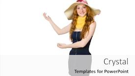  Presentation with hair dress - Cool new theme with red-hair-girl-in-black backdrop and a white colored foreground