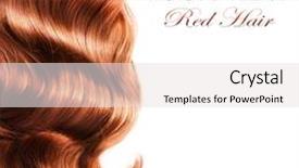  Presentation with hair - Audience pleasing slide set consisting of red hair over white backdrop and a sky blue colored foreground