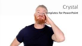  Presentation with beard - Presentation theme with red-haired-man-with-long background and a white colored foreground