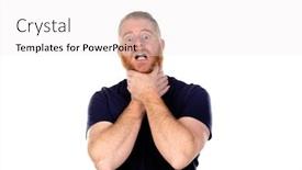  Presentation with beard - Presentation having red-haired-man-with-long background and a white colored foreground