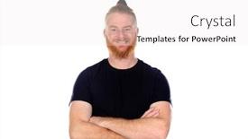  Presentation with beard - Presentation theme enhanced with red-haired-man-with-long background and a white colored foreground