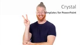  Presentation with beard - Theme with red-haired-man-with-long background and a white colored foreground