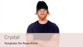  Presentation with black man - Cool new presentation with red-haired-man-with-long backdrop and a lemonade colored foreground