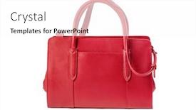  Presentation with lines red and white - Slide deck with red-hand-bag-isolated background and a white colored foreground