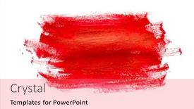  Presentation with red - Audience pleasing PPT layouts consisting of red-hand-painted-gouache-background backdrop and a red colored foreground