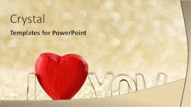  Presentation with love words - Amazing presentation having red handmade wooden heart and words i love you on golden bright glitter lights bokeh background backdrop and a lemonade colored foreground