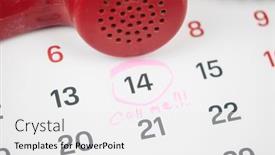  Presentation with red - Amazing theme having red-handset-and-text-call backdrop and a white colored foreground