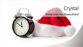  Presentation with clock countdown - PPT layouts consisting of red hat and alarm clock background and a white colored foreground