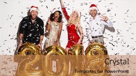  Presentation with golden numbers - Audience pleasing PPT theme consisting of christmas peace - portrait of a smiling cheery backdrop and a coral colored foreground