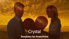  Presentation with human heart blue and red - Beautiful presentation design featuring red heart against beautiful africa backdrop and a wine colored foreground