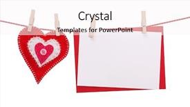  Presentation with anatomy depiction of a human red heart and ecg - Cool new presentation design with red heart and blank card backdrop and a pink colored foreground