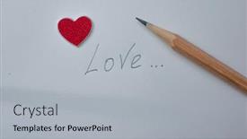  Presentation with work heart - Cool new theme with red-heart-and-word-love backdrop and a light gray colored foreground