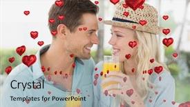  Presentation with orange juice - Beautiful presentation featuring red heart balloons floating backdrop and a light blue colored foreground