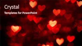  Presentation with abstract red - Colorful presentation design enhanced with red heart bokeh as background backdrop and a  colored foreground