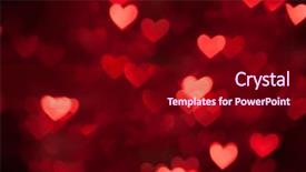  Presentation with christmas red - Cool new slide deck with red heart bokeh as background backdrop and a wine colored foreground