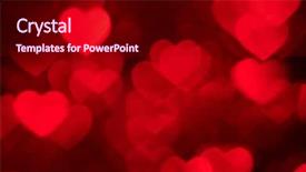  Presentation with smart watch red heart - Presentation theme featuring red heart bokeh background photo background and a crimson colored foreground