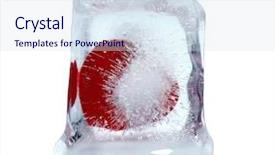  Presentation with cube - Slide deck consisting of red-heart-in-ice-cube background and a sky blue colored foreground