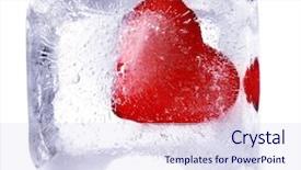  Presentation with stethoscope and red heart health - Presentation theme enhanced with red heart in ice cube background and a  colored foreground