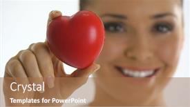  Presentation with hands heart - Slide set enhanced with red-heart-in-nurse-s background and a coral colored foreground