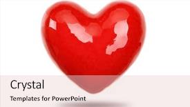  Presentation with love romance - PPT theme with red heart isolated on white background concept for love romance and valentine's day background and a lemonade colored foreground